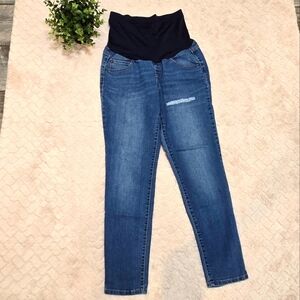 a:glow Maternity Skinny Jeans, Medium Wash, Size 10